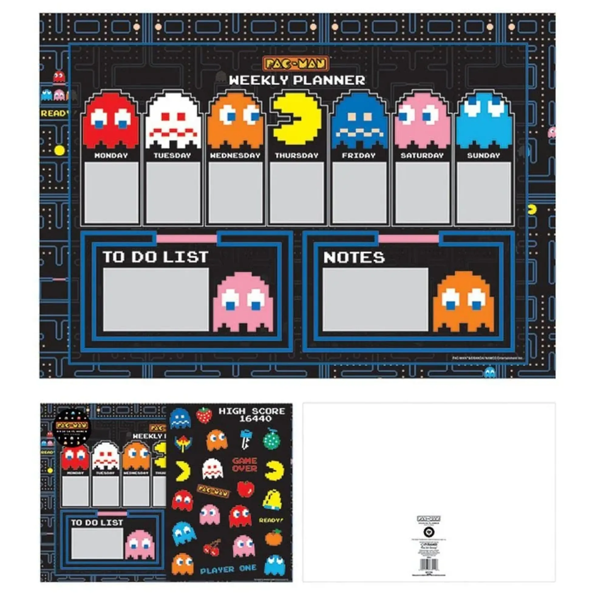 Pac-Man Wochenplaner Schreibtischunterlage