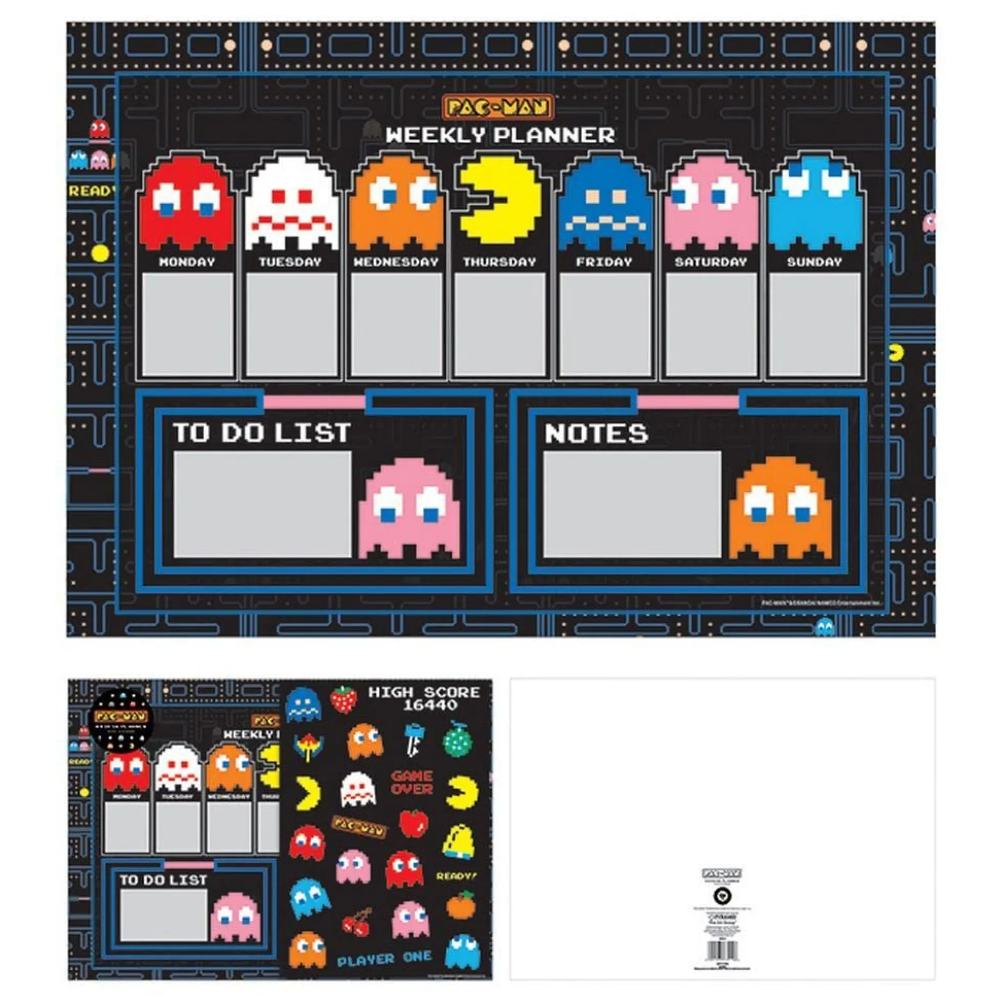 Pac-Man Wochenplaner Schreibtischunterlage
