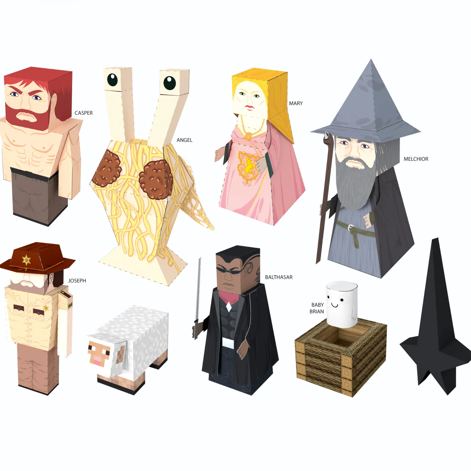 Papercraft Krippenspiel Set
