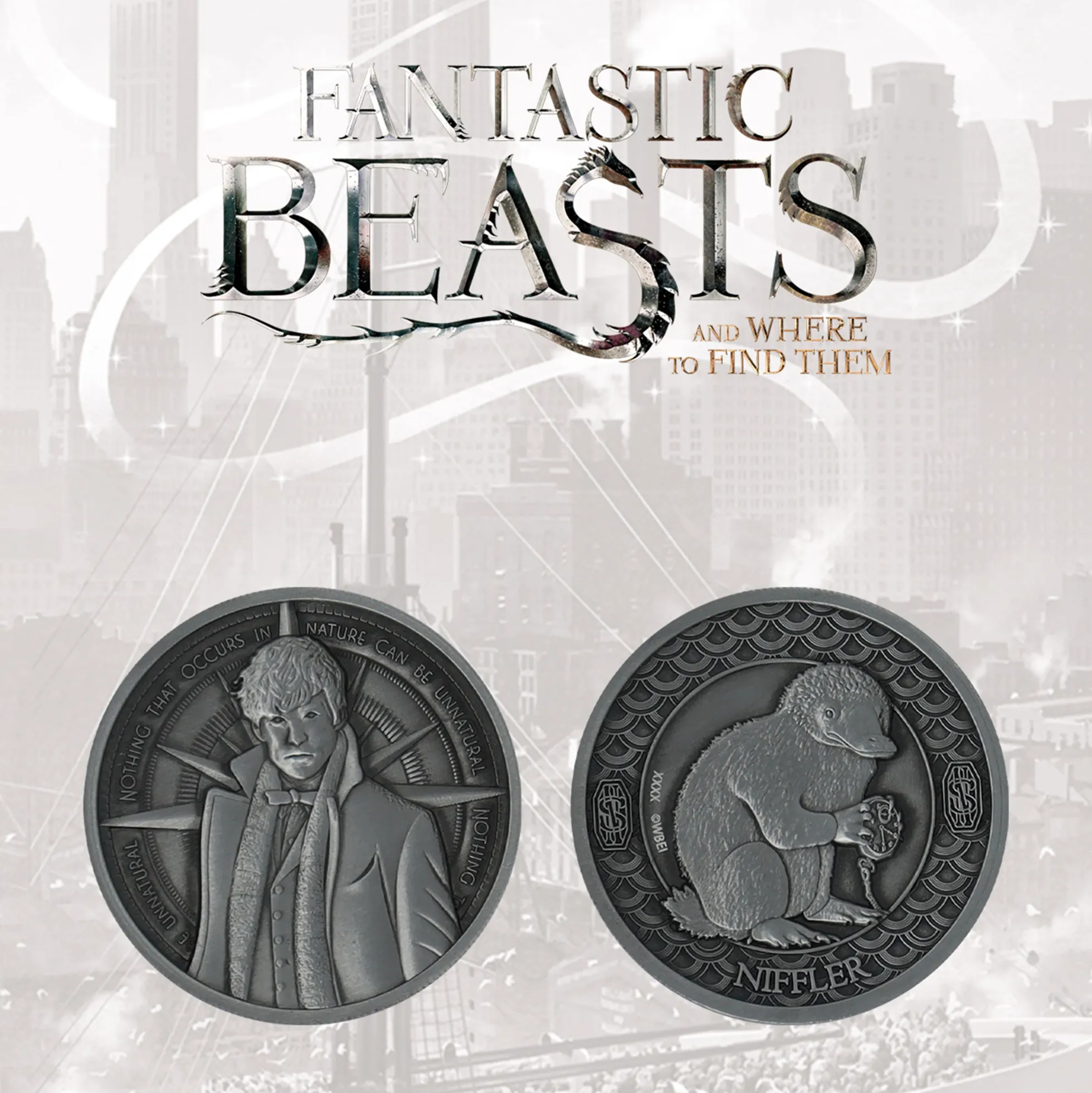 Phantastische Tierwesen Limited Edition Münze Newt / Niffler