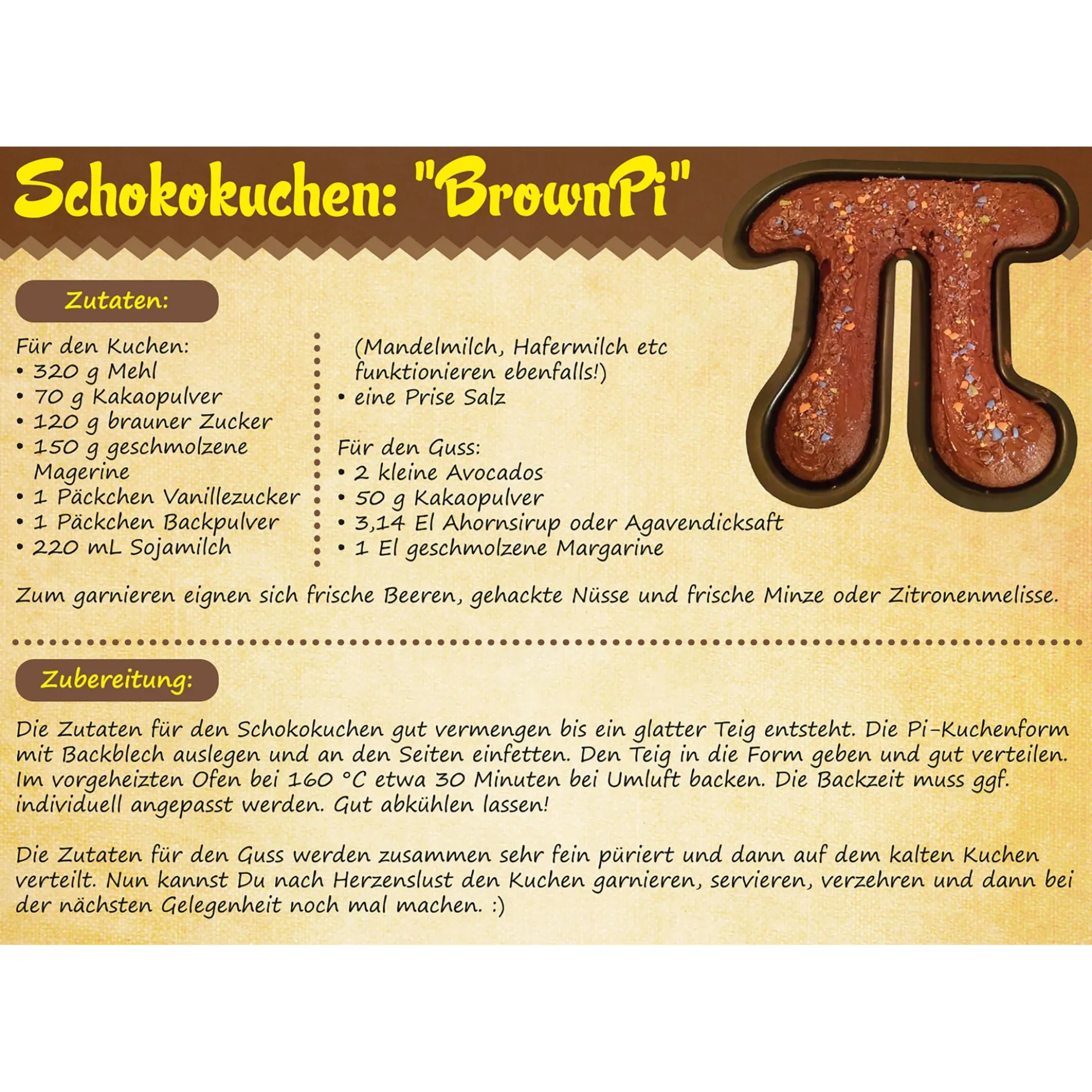 Pi-Kuchen Backform