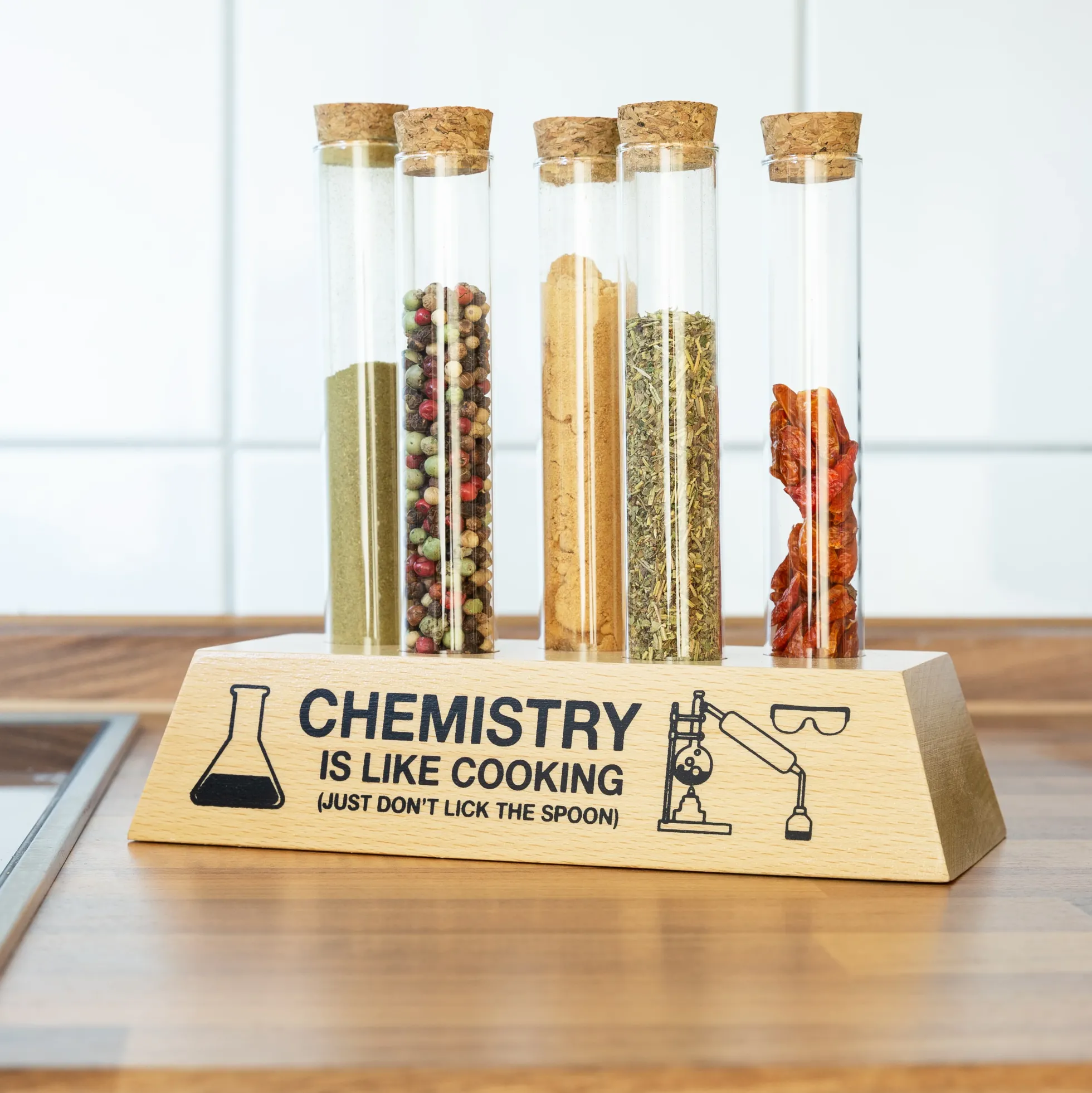 Reagenzglas Gewürzregal