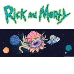 Rick and Morty XL Mauspad und Untersetzer Set