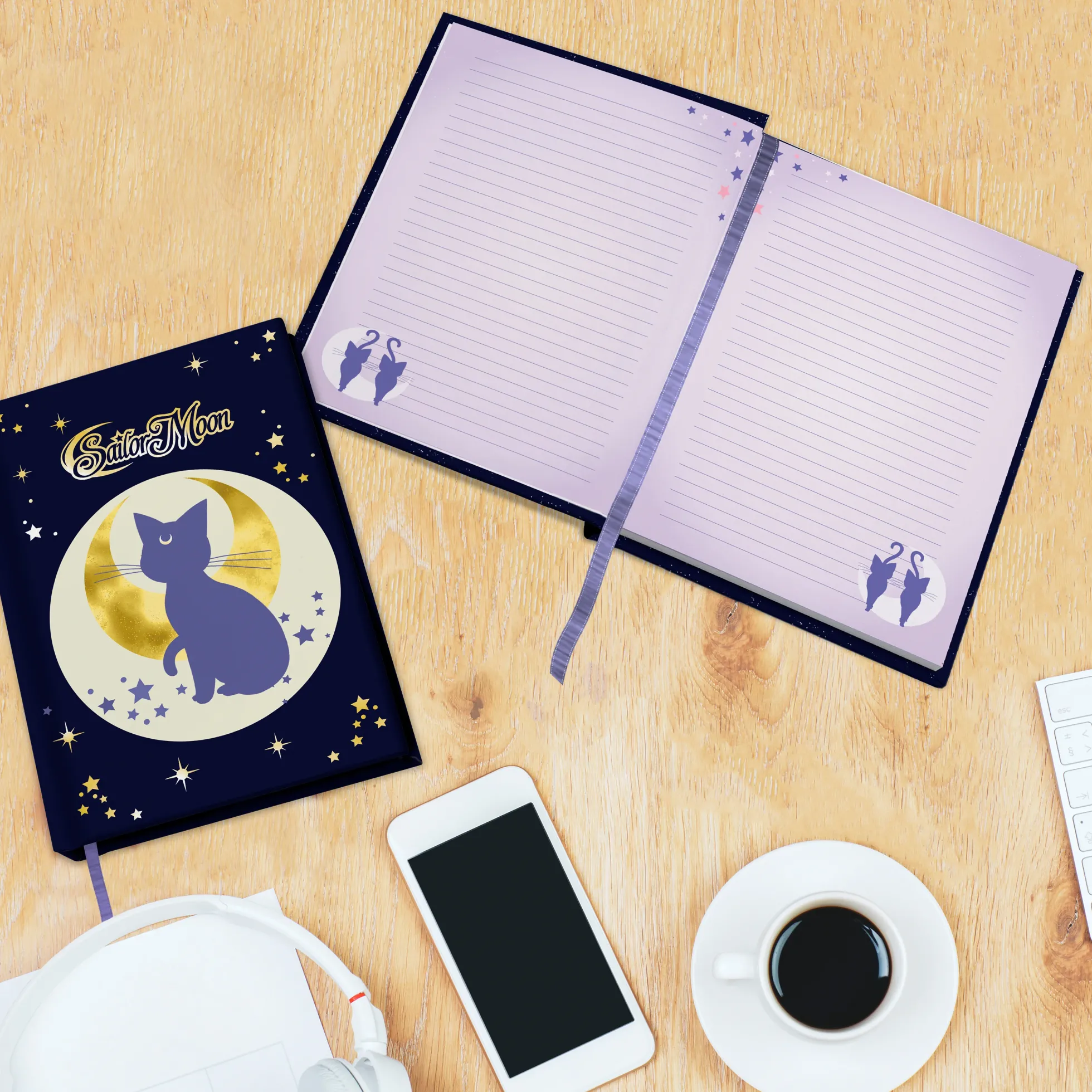 Sailor Moon Notizbuch Luna & Artemis