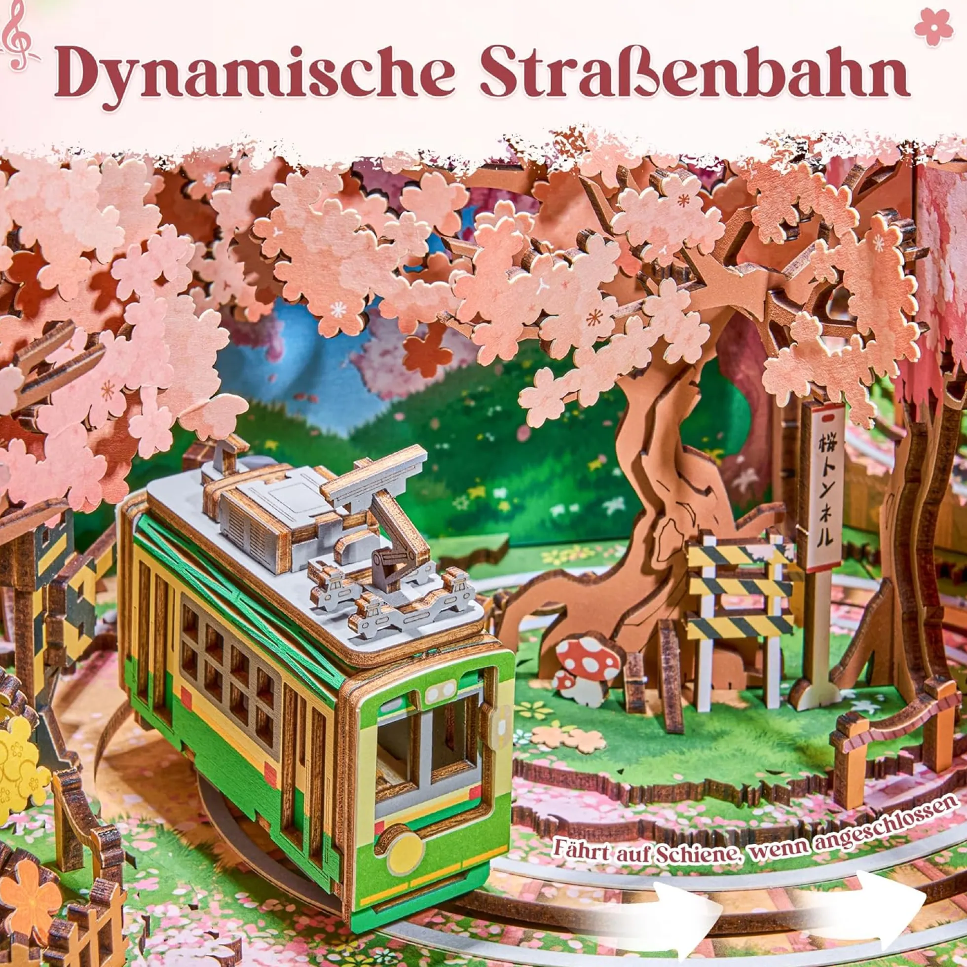 Sakura Traumtour Retro TV Spieluhr Holzbausatz