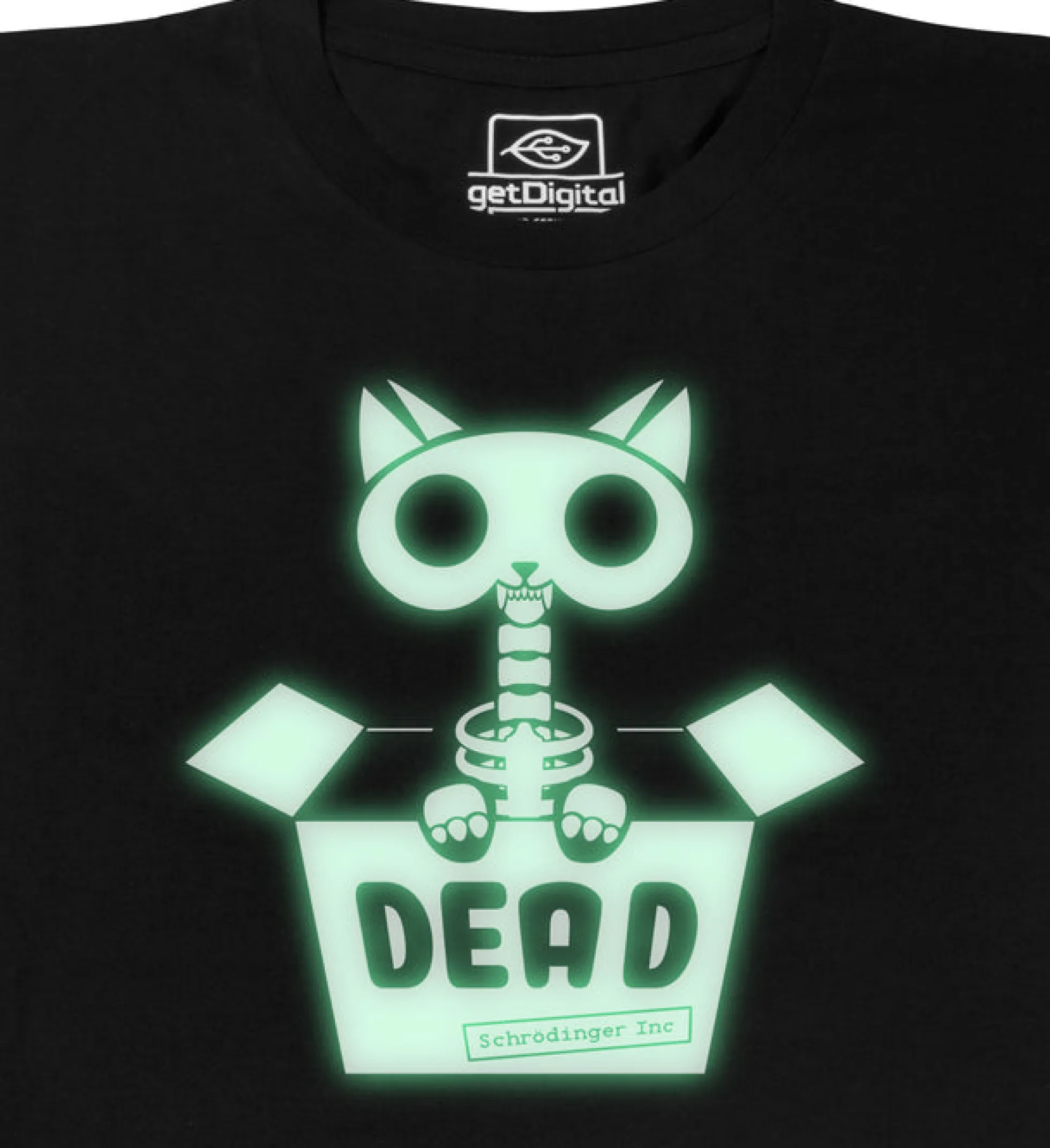 Schrödingers Katze Glow in the Dark T-Shirt