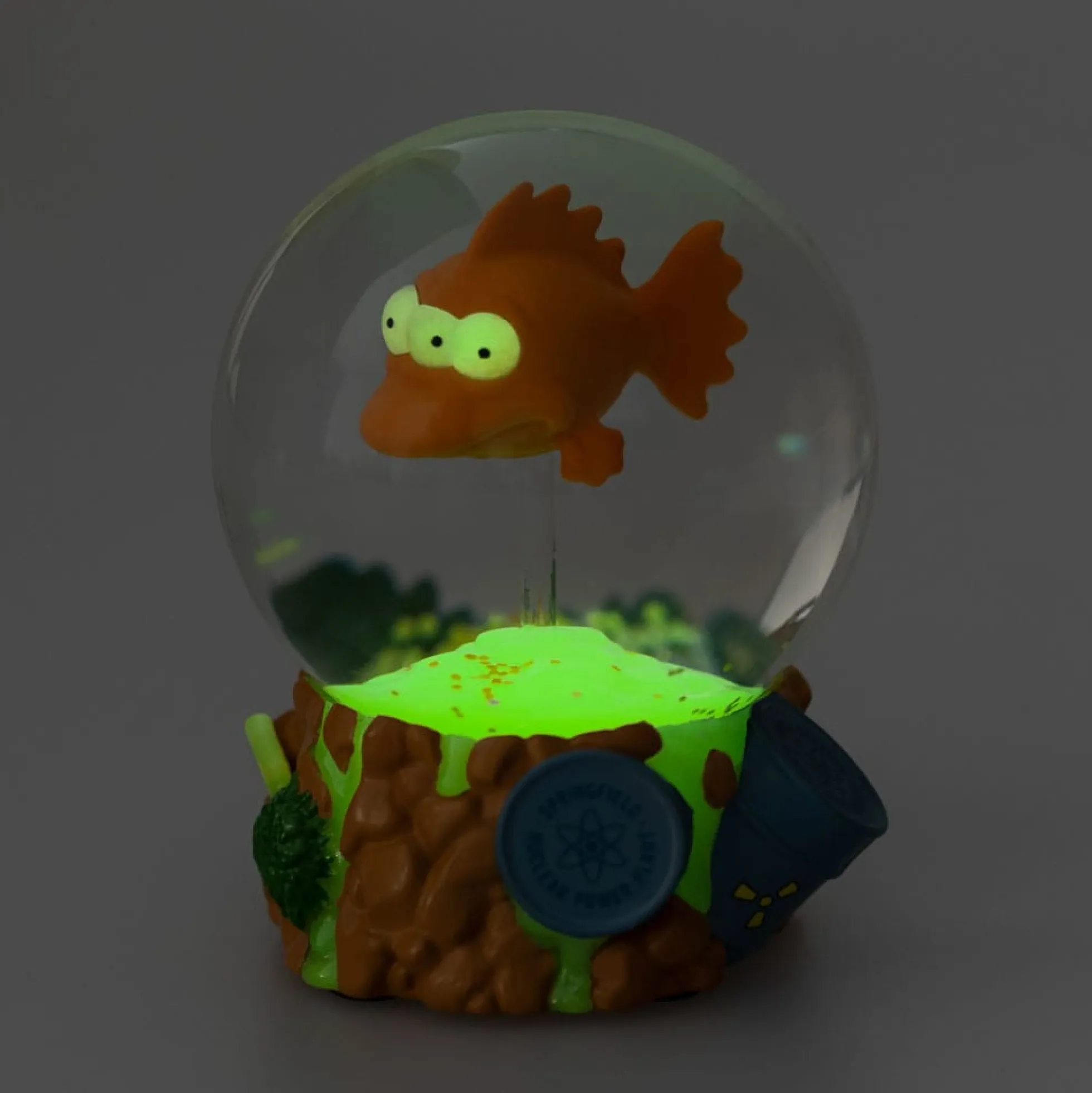 Simpsons Schneekugel mit Blinky, dem dreiäugigen Fisch