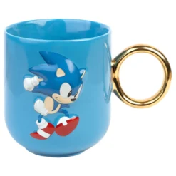 Sonic 3D-Tasse mit goldenem Ring-Henkel