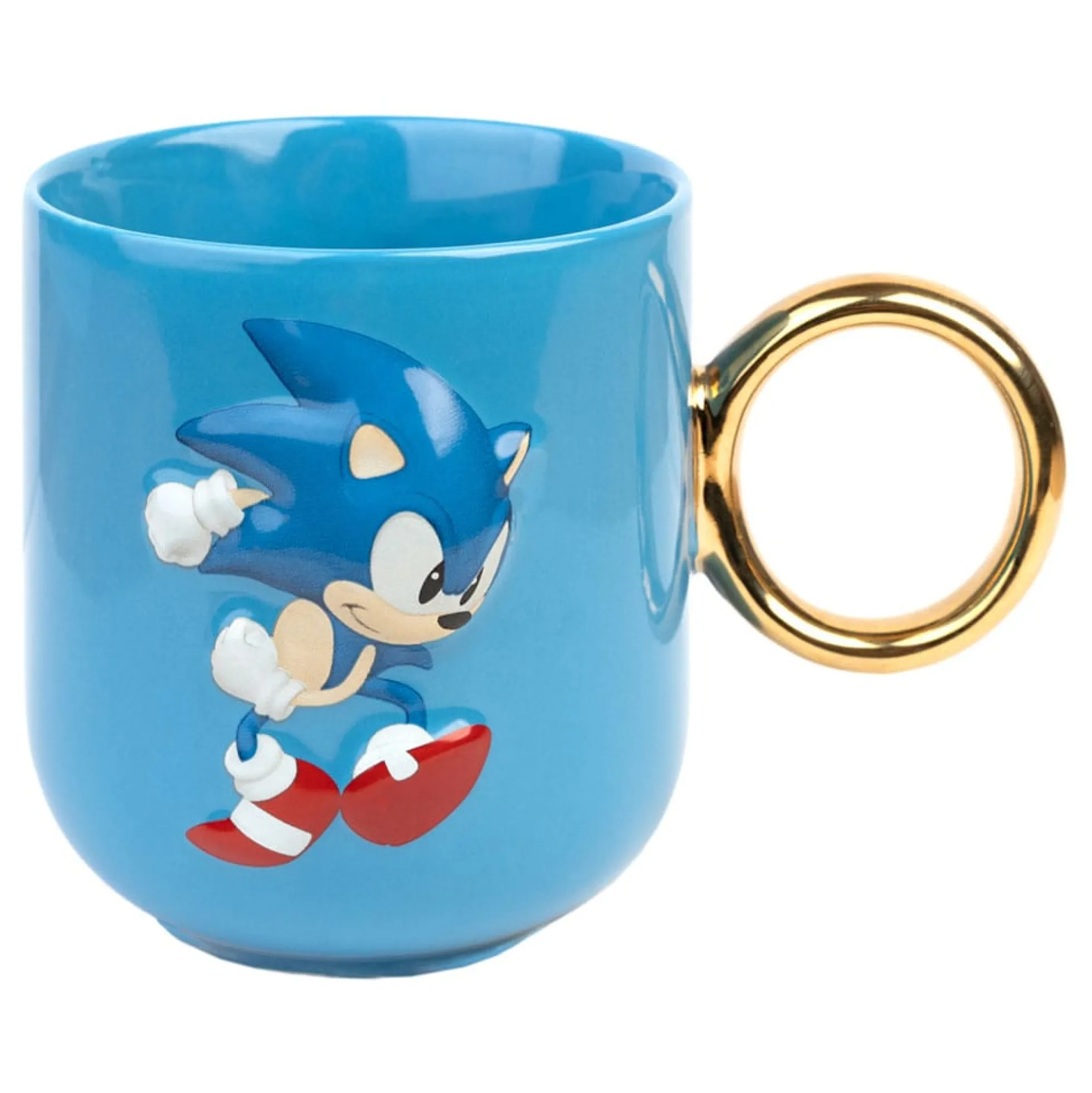 Sonic 3D-Tasse mit goldenem Ring-Henkel