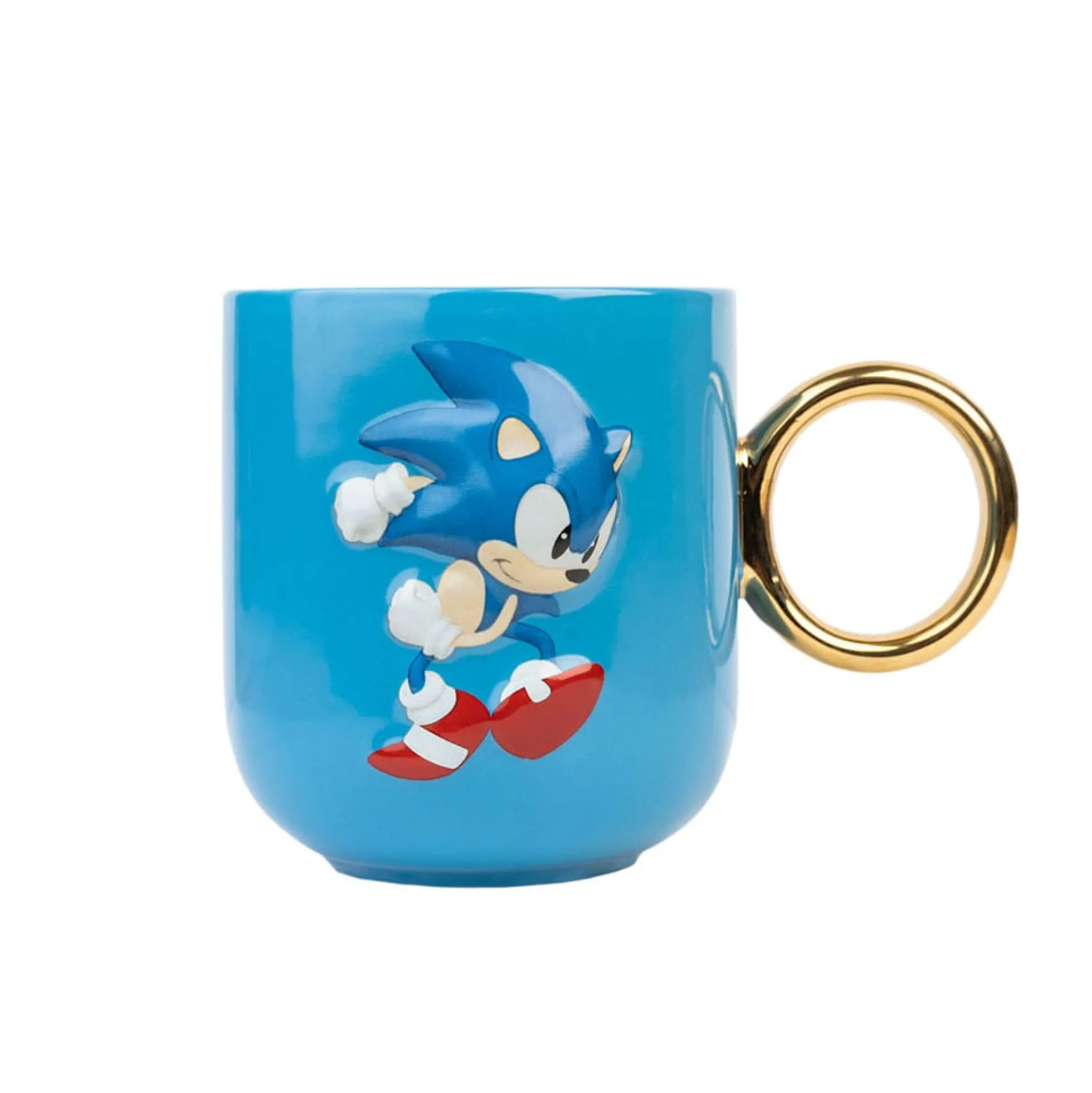 Sonic 3D-Tasse mit goldenem Ring-Henkel