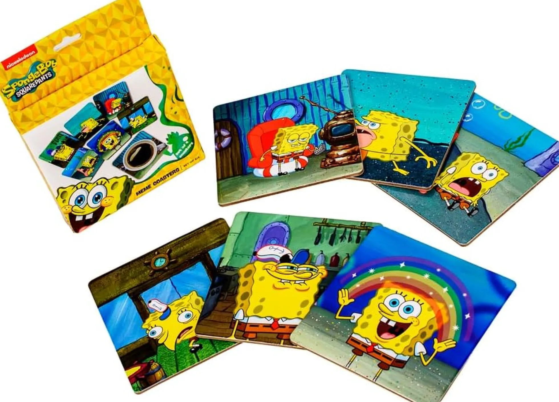 SpongeBob Schwammkopf Meme Untersetzer - 6er-Set