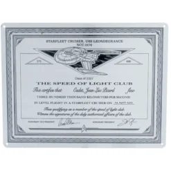 Star Trek Picard Speed of Light Club Plakette