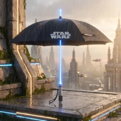 Star Wars Premium LED Regenschirm - Luke Skywalkers Lichtschwert