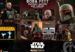 Star Wars The Mandalorian Boba Fett mit Thron Actionfigur 1:6 Special Edition