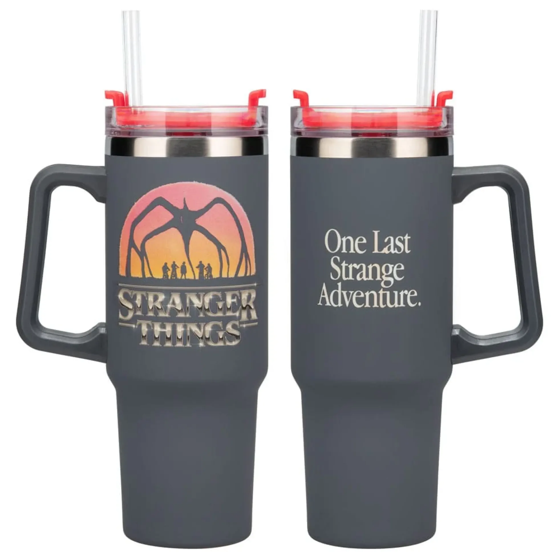 Stranger Things Trinkbecher mit Trinkhalm