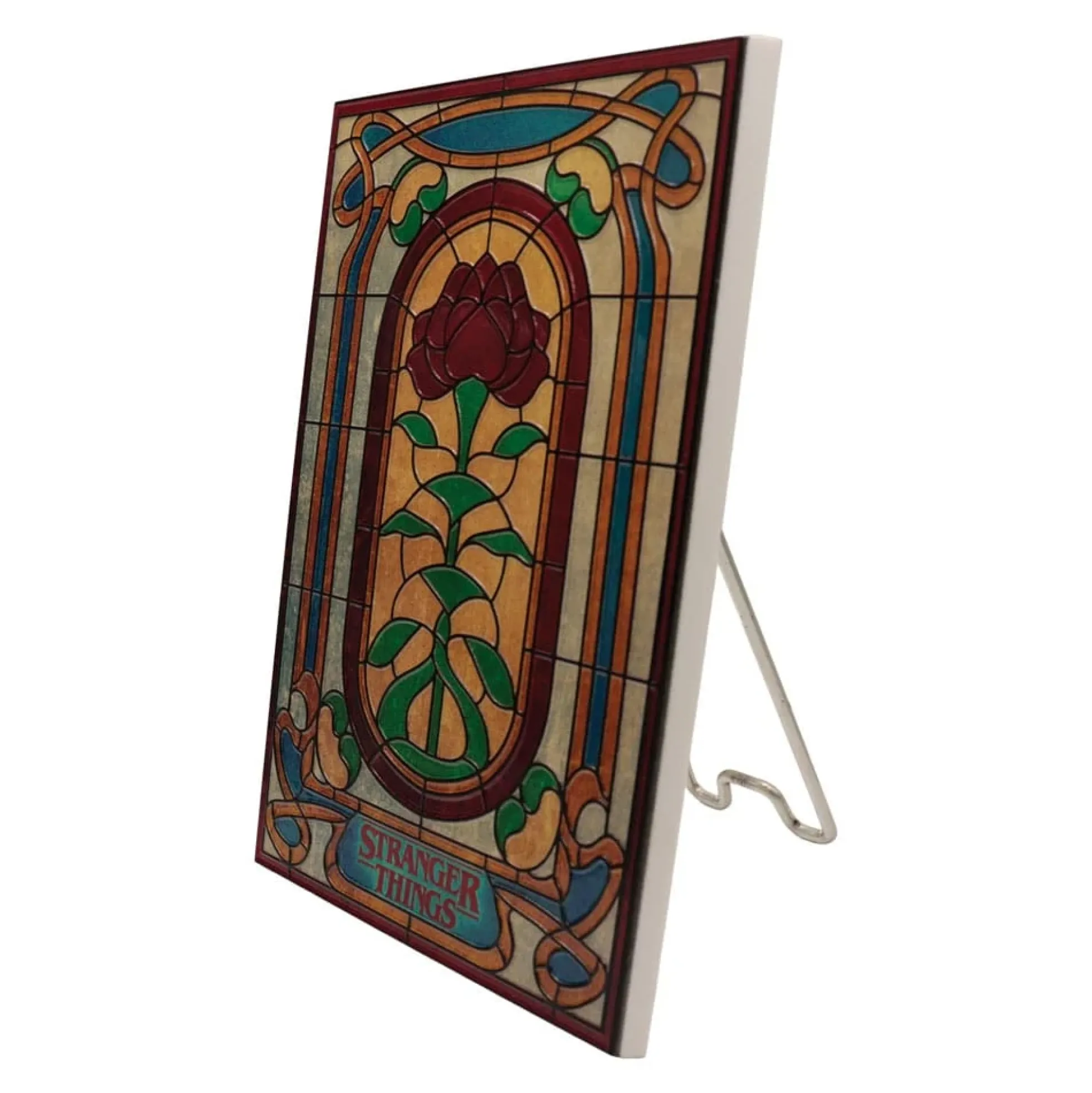 Stranger Things Wandschild Creel House Buntglasfenster