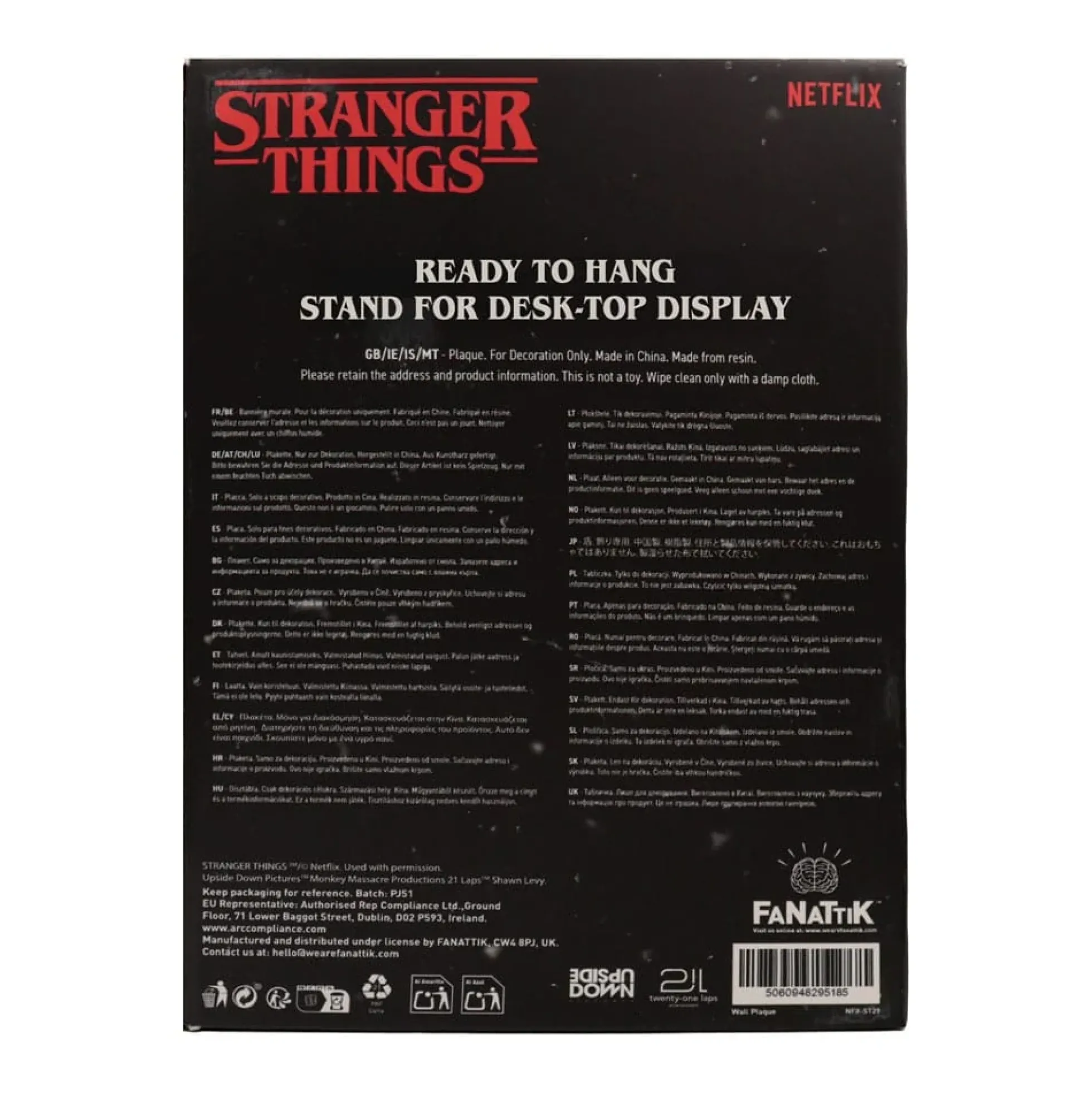 Stranger Things Wandschild Creel House Buntglasfenster
