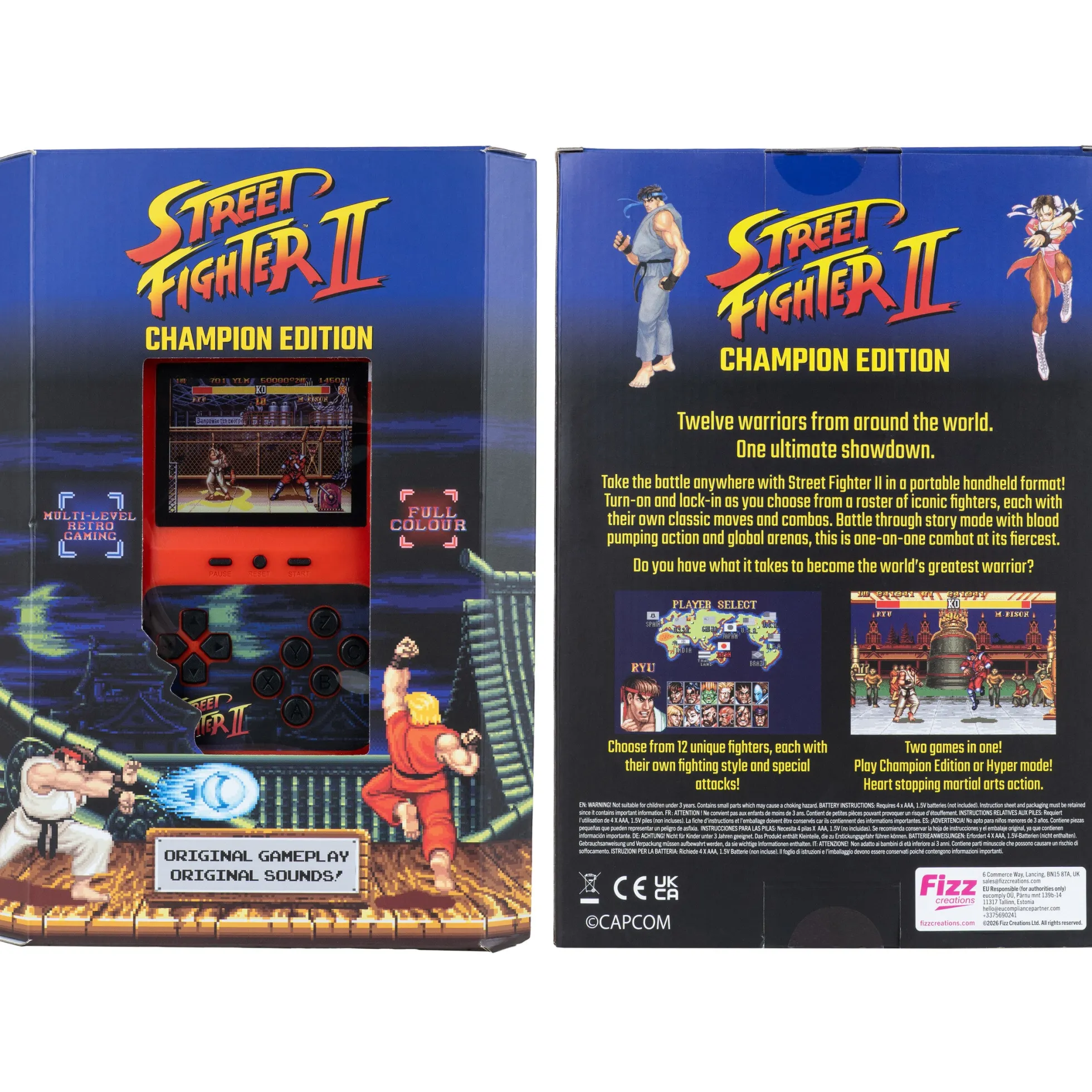 Street Fighter II Handheld - Offiziell lizenzierte Retro-Handkonsole