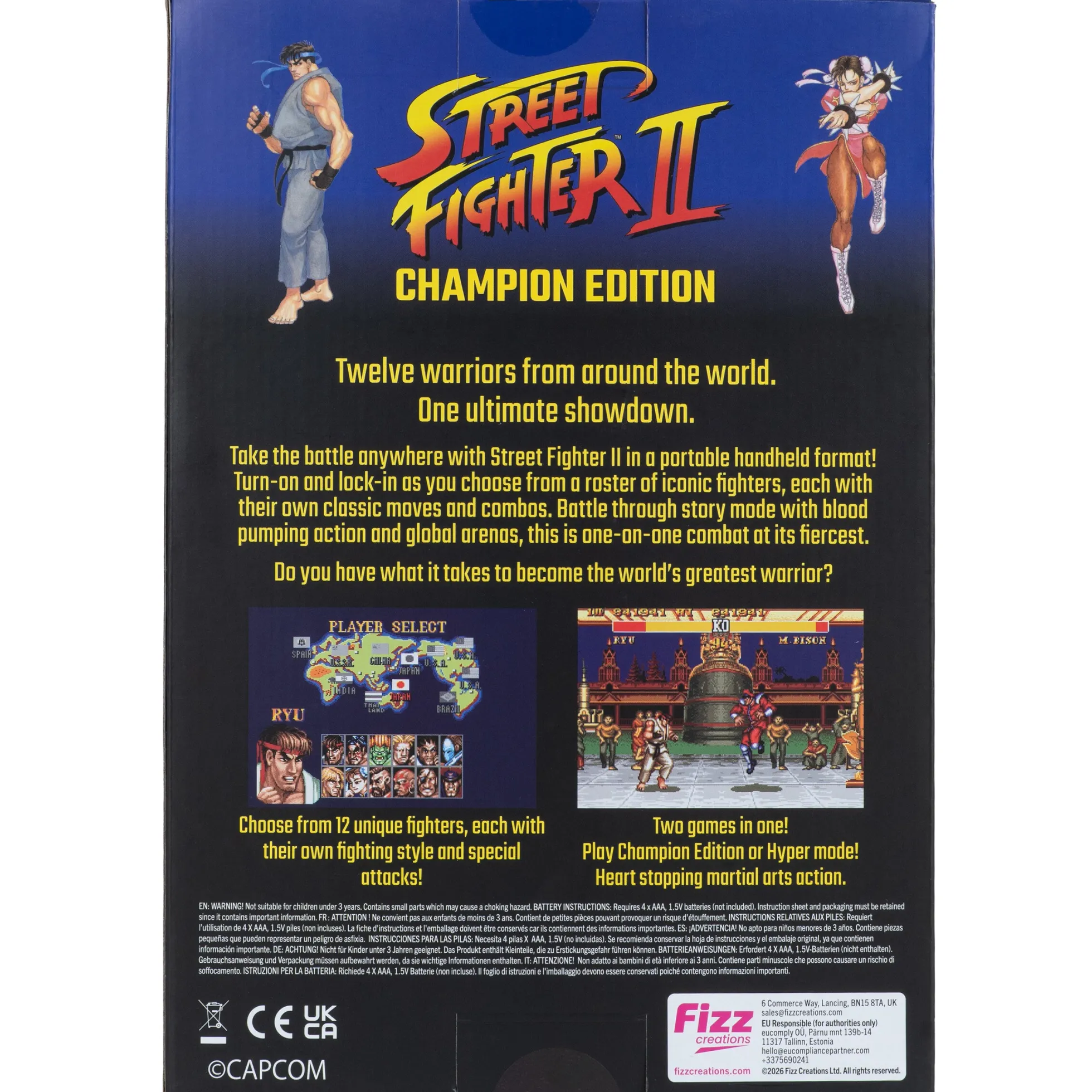 Street Fighter II Handheld - Offiziell lizenzierte Retro-Handkonsole