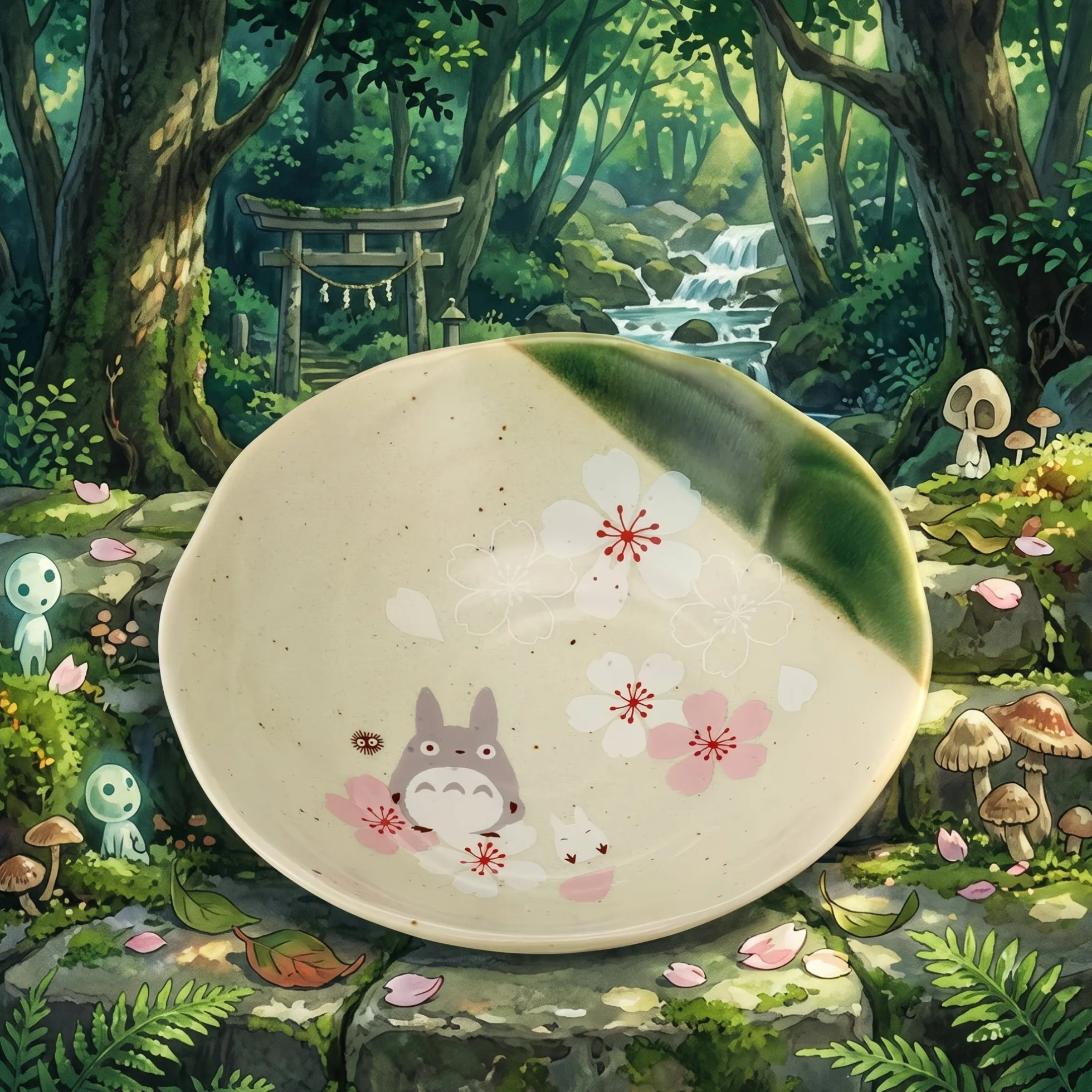 Studio Ghibli Mein Nachbar Totoro Kirschblüten Schale aus Mino-Keramik