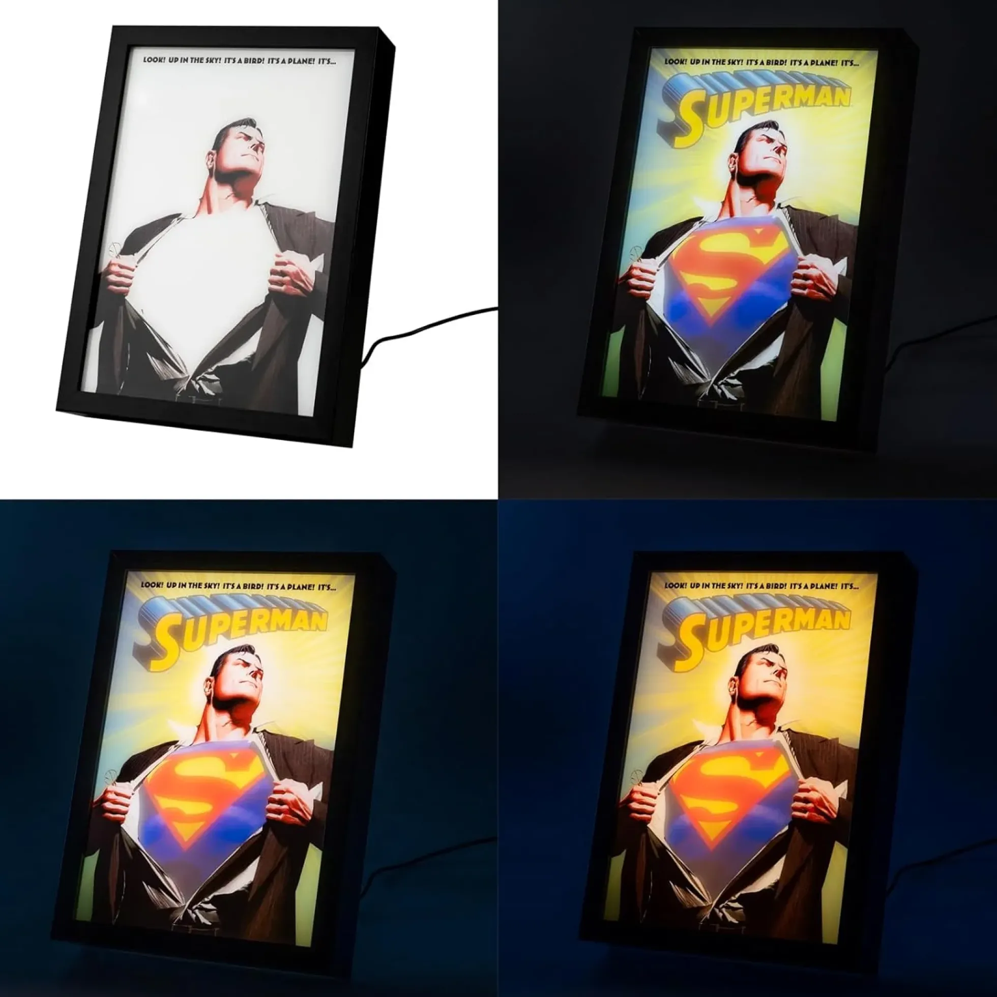 Superman LED Bild mit Rahmen