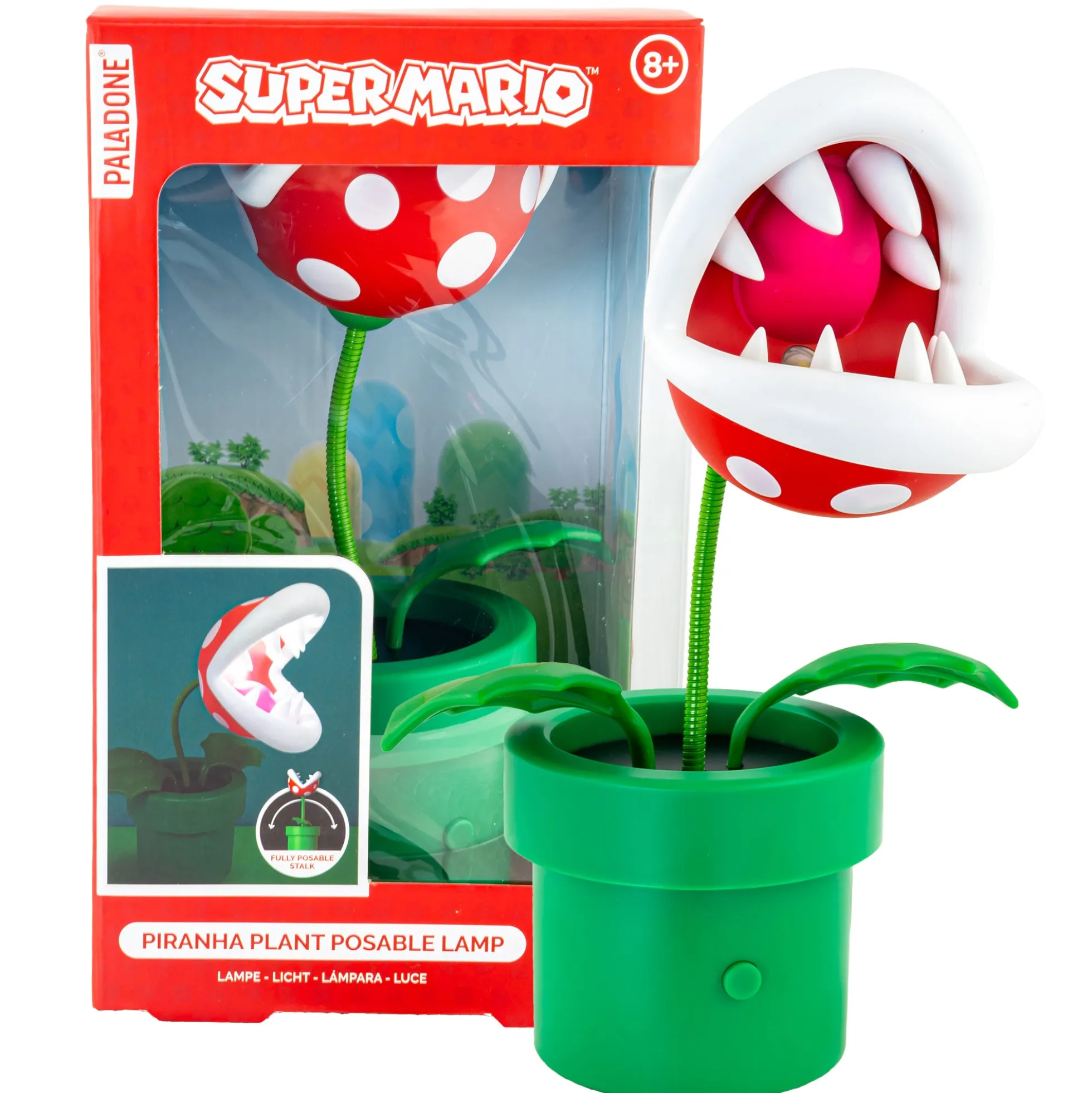 Super Mario Bewegliche Mini LED Lampe – Piranha Pflanze