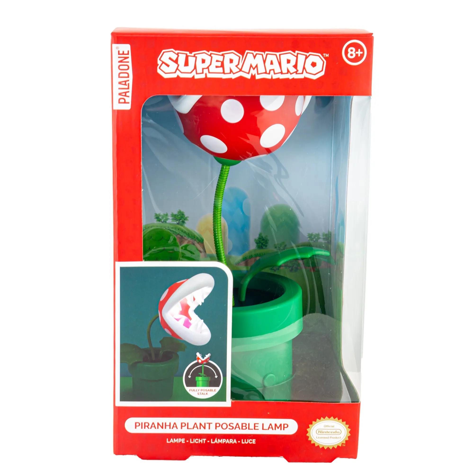 Super Mario Bewegliche Mini LED Lampe – Piranha Pflanze