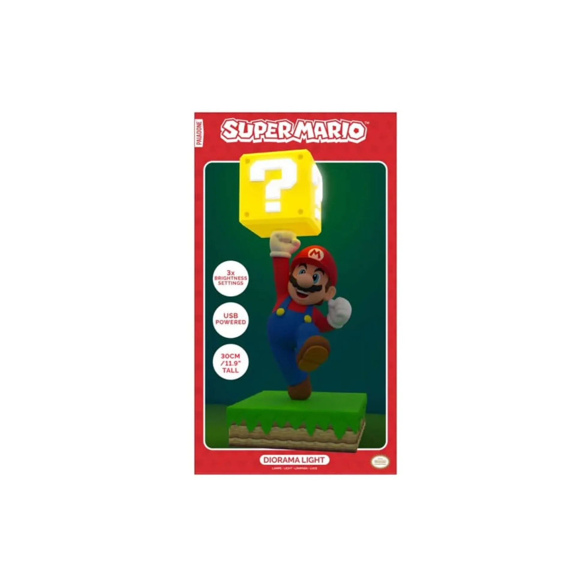 Super Mario Diorama-Leuchte mit Fragezeichen-Block