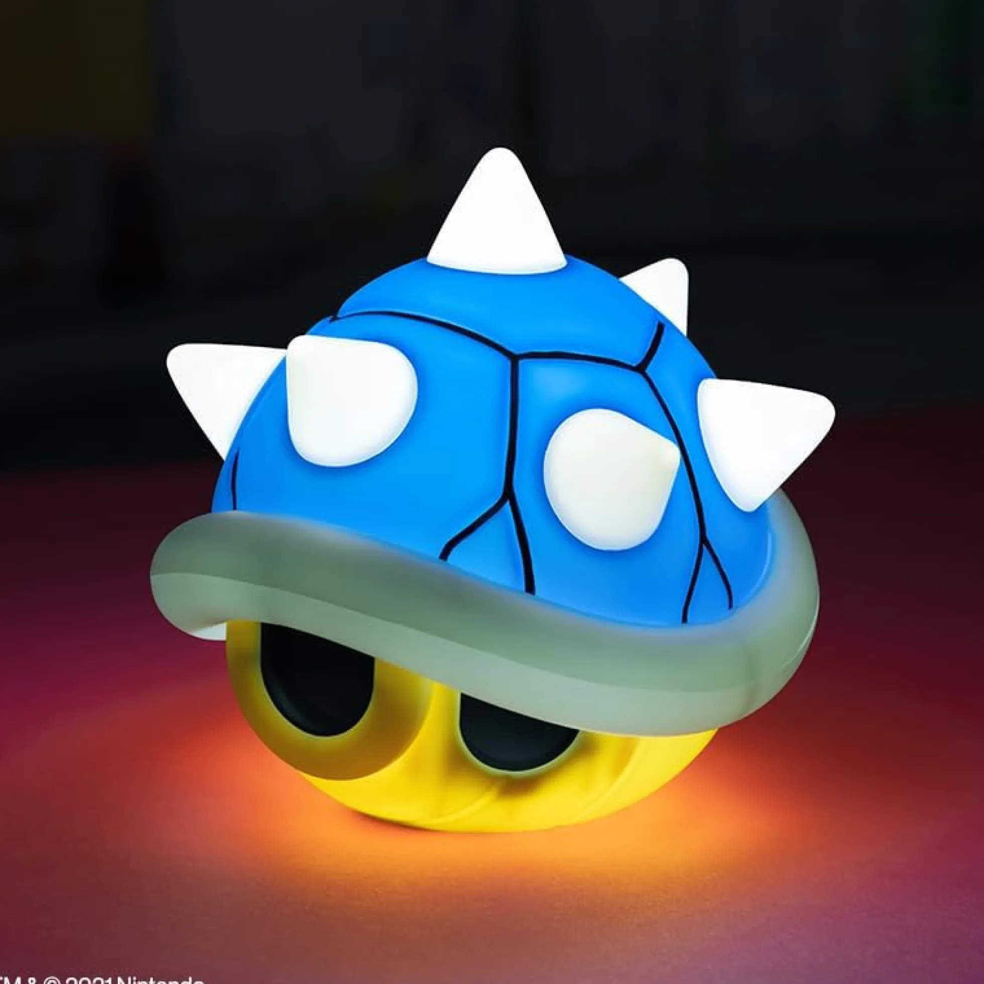 Super Mario Kart Blauer Panzer Lampe mit Originalem Sound