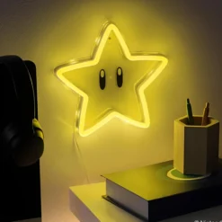 Super Mario Super Stern Neon Wandbeleuchtung