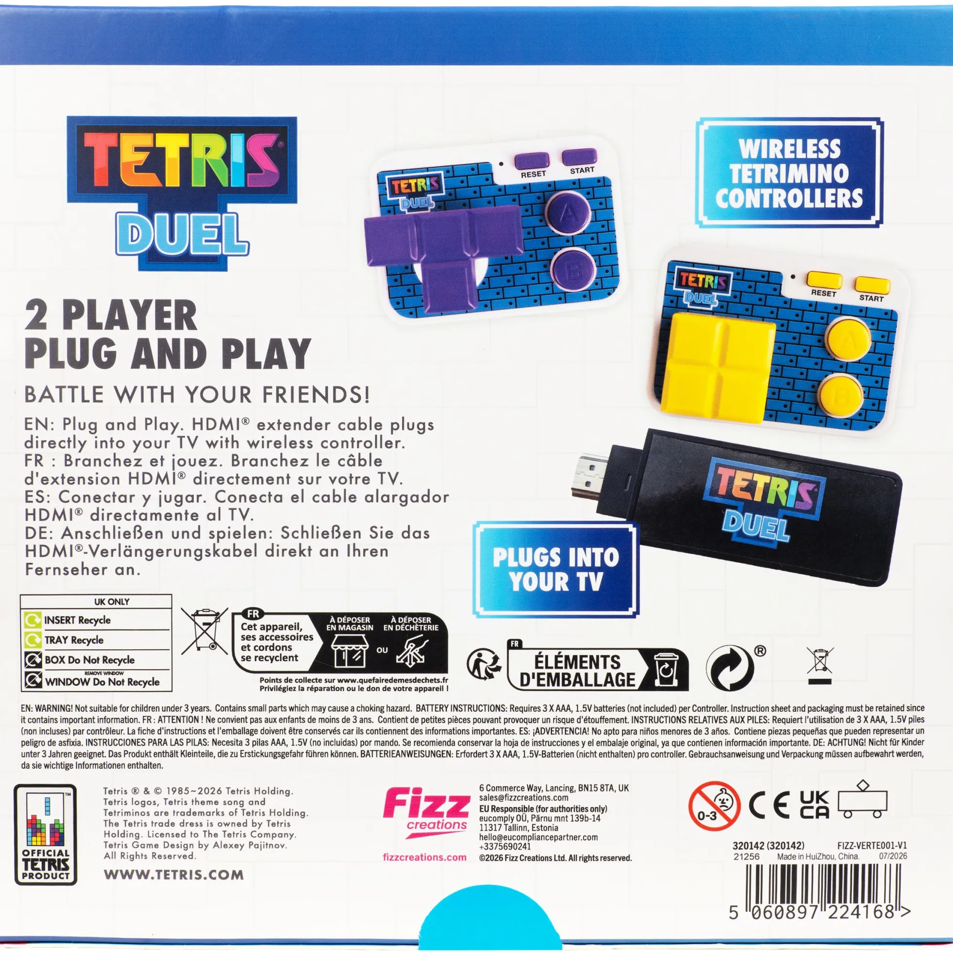 Tetris Duel Plug and Play Konsole - 2-Spieler-Duell