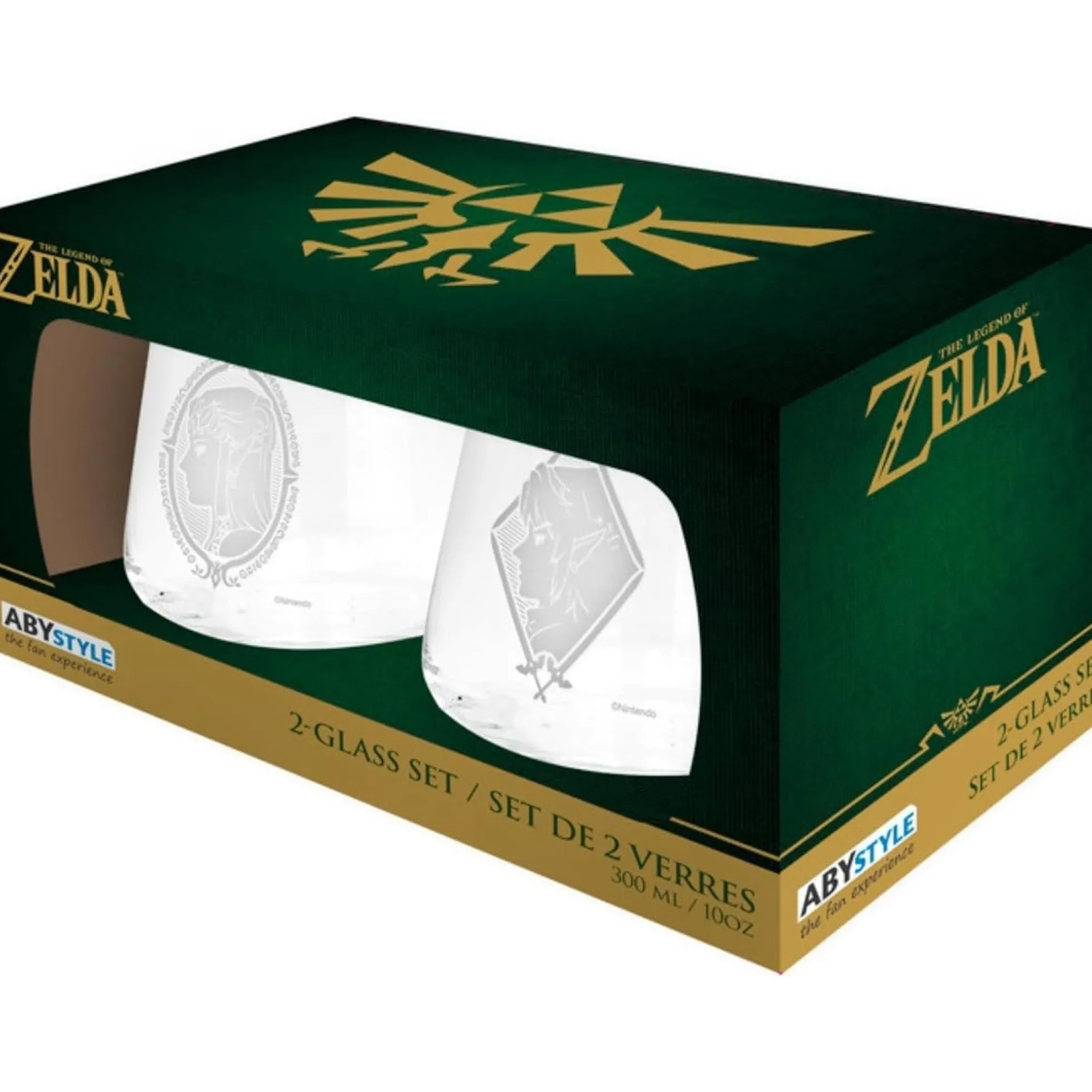 The legend of Zelda Link und Zelda 2 Gläser Set
