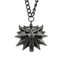 The Witcher 3 Wild Hunt Wolf Medaillon mit LED Augen