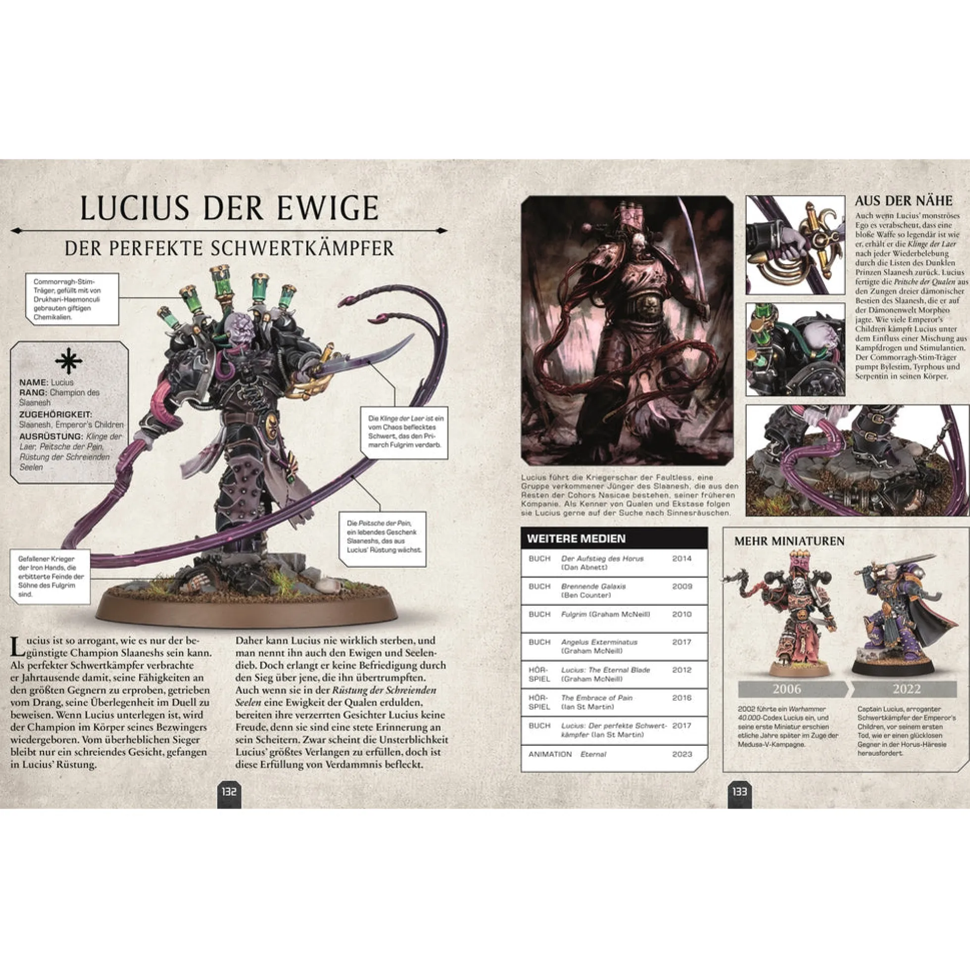 Warhammer 40.000 Lexikon der Figuren mit Leutnant Titus Miniatur