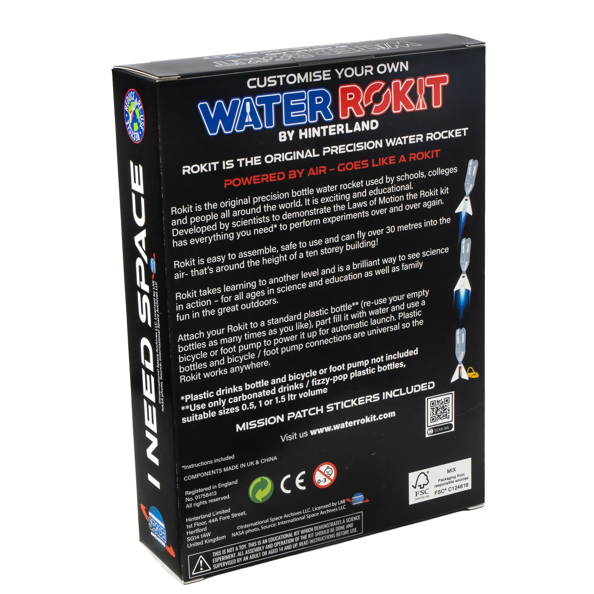 Water Rokit Flaschenraketen-Set – Special Nasa Edition